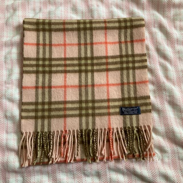 BURBERRY(バーバリー)の美品★Burberry★バーバリー★マフラー★ピンク レディースのファッション小物(マフラー/ショール)の商品写真