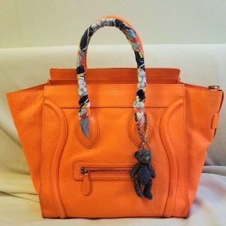 セリーヌ(celine)の【最終価格】CELINE ラゲージ ミニ オレンジ 美品(ハンドバッグ)