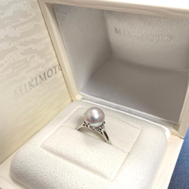 誕生日プレゼント MIKIMOTO pt950 MIKIMOTOパールリング8.6mm9号 【超