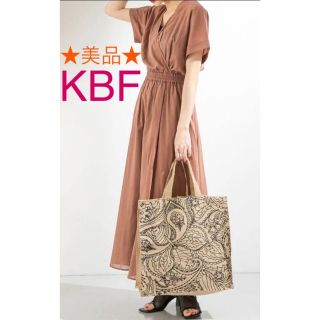 ケービーエフ(KBF)の★美品★KBF 半袖ワンピース ロングワンピース ONE SIZE レディース(ロングワンピース/マキシワンピース)