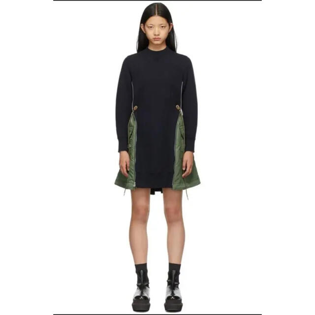 サカイ Sacai ワンピース 人気 完売 ma-1 ネイビー ドッキング 【35