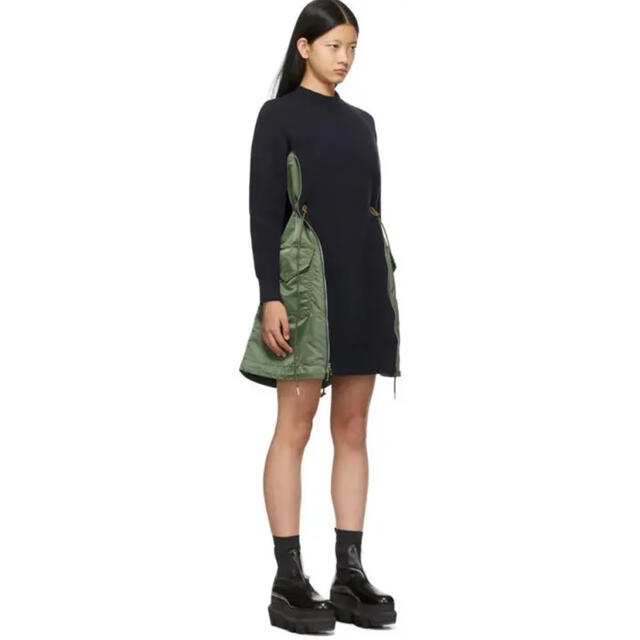 sacai - サカイ Sacai ワンピース 人気 完売 ma-1 ネイビー ドッキング