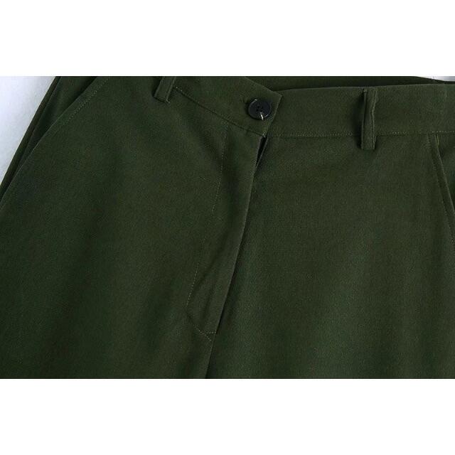 ZARA(ザラ)の🎄12月新作🎅7106◆khaki カーキ ロングパンツ レディースのパンツ(カジュアルパンツ)の商品写真