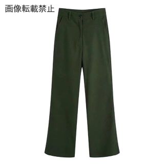 ザラ(ZARA)の🎄12月新作🎅7106◆khaki カーキ ロングパンツ(カジュアルパンツ)