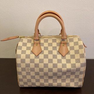 ルイヴィトン(LOUIS VUITTON)の【美品】ルイヴィトン　アズールダミエ　スピーディ25(ハンドバッグ)