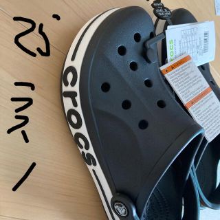 クロックス(crocs)のラス1 ブラック　25 クロックバンド(サンダル)