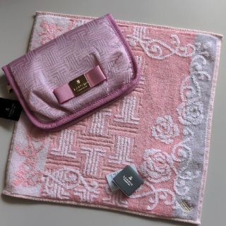 ランバンコレクション(LANVIN COLLECTION)の新品❁LANVIN COLLECTION　マスクケース&タオルハンカチ(ハンカチ)