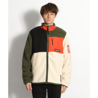 ✨美品✨ ティンバーランド ボアロングフリース クリーム×ネイビー M〜