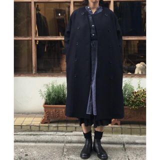 ネストローブ(nest Robe)のnest Robe  ネストローブ　エアメルトンノーカラーコート(ロングコート)