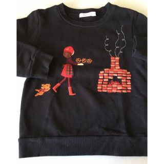 ファミリア(familiar)のファミリア　120 トレーナー　黒　ブラック　女の子(Tシャツ/カットソー)