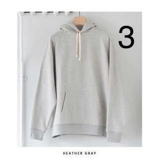 コモリ(COMOLI)の【COMOLI】コットン吊裏毛パーカ Heather Gray size:3(パーカー)