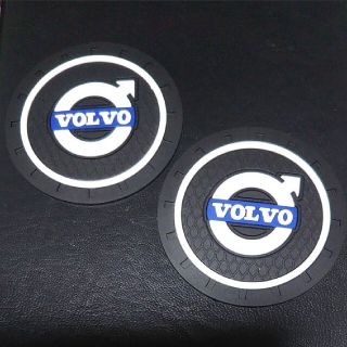 ボルボ(Volvo)のボルボ ドリンクホルダーコースター2p(車内アクセサリ)