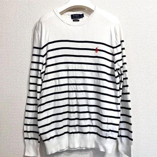 ポロラルフローレン(POLO RALPH LAUREN)の【破格】ラルフローレン ボーダーニット M ホワイト(ニット/セーター)