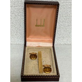 ダンヒル(Dunhill)のダンヒル カフス セット ネクタイピング セット ゴールド 美品(ネクタイピン)