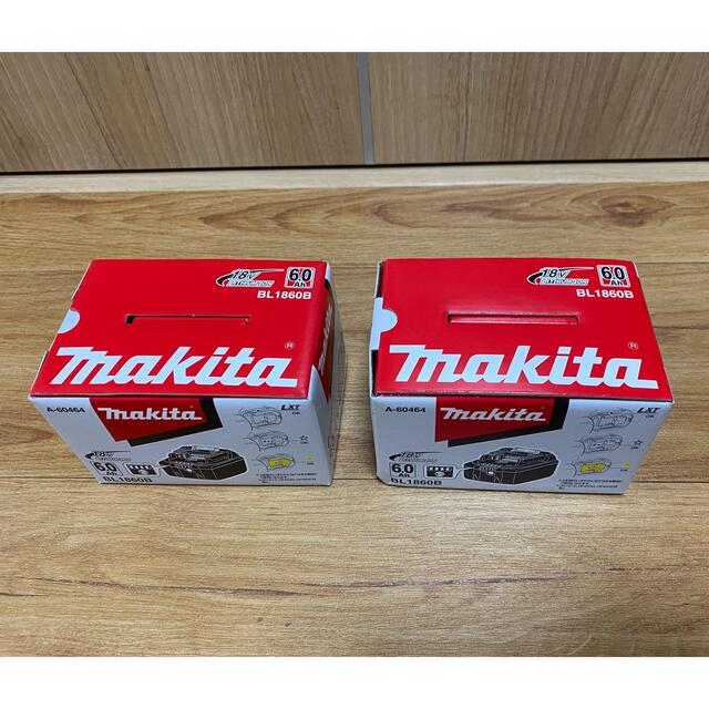 マキタ 純正リチウムイオンバッテリ BL1860B 18V 6.0Ah 2個 - 工具