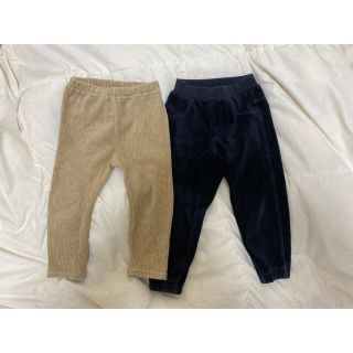 ムジルシリョウヒン(MUJI (無印良品))の無印良品　キッズボトムス2枚セット(パンツ/スパッツ)