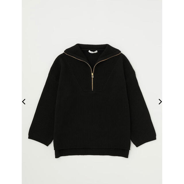 マウジー　HALF ZIP RIB ニット　moussy