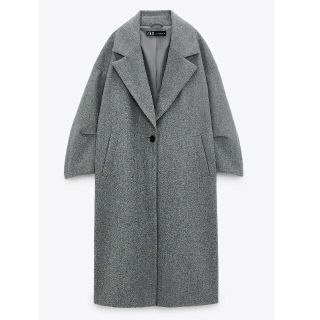 ザラ(ZARA)のZARA オーバーサイズチェスターコート グレー(チェスターコート)