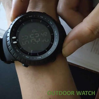 アウトドアウォッチ 防水 ブラック 黒 ダイバーズ 腕時計 (腕時計(デジタル))