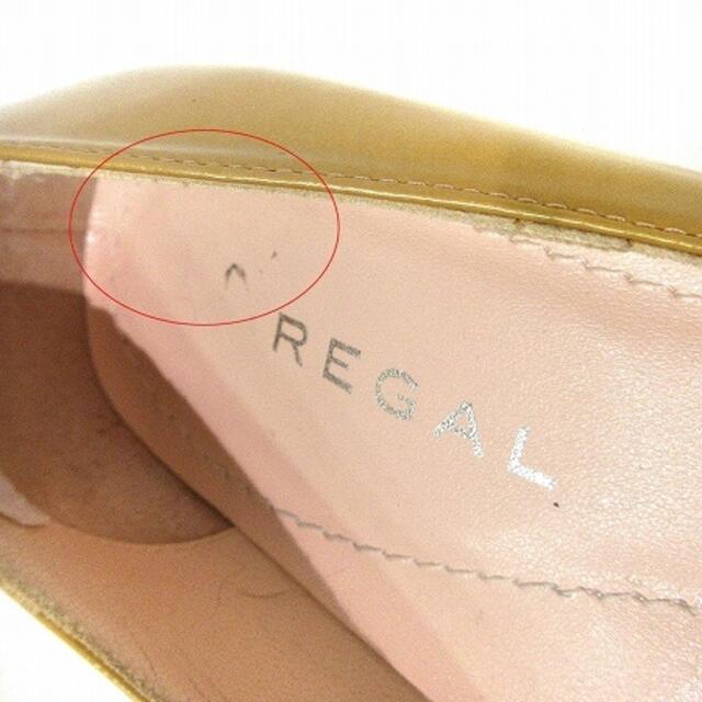 REGAL(リーガル)のリーガル REGAL パンプス ミドルヒール エナメル 黄 イエロー 22cm レディースの靴/シューズ(ハイヒール/パンプス)の商品写真