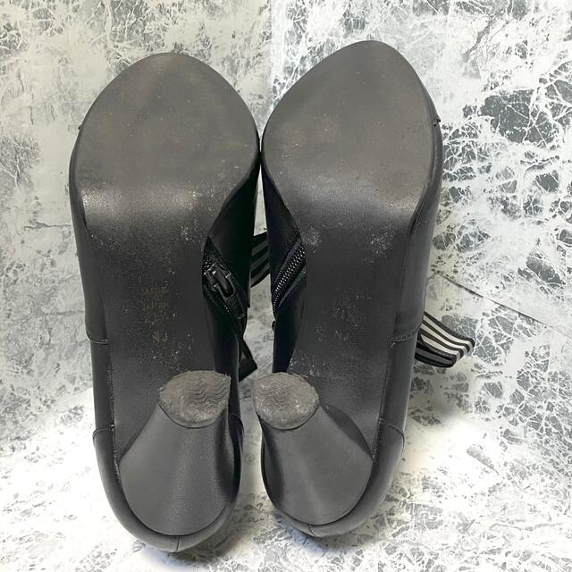 DIANA(ダイアナ)の【状態良好&送料無料】DIANA ダイアナ　ショートブーツリボン　ブラック　黒 レディースの靴/シューズ(ブーツ)の商品写真