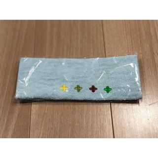 ソウカモッカ(草花木果)の【非売品】キナリ草花木果　特製ヘアバンド　水色に花模様／洗顔ヘアターバン(ヘアバンド)