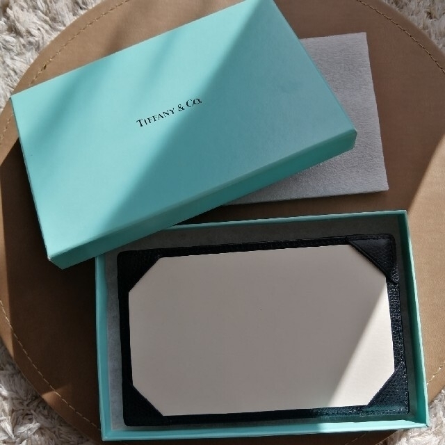 Tiffany★本革メモパッド«ブラック»用紙、外箱付き
