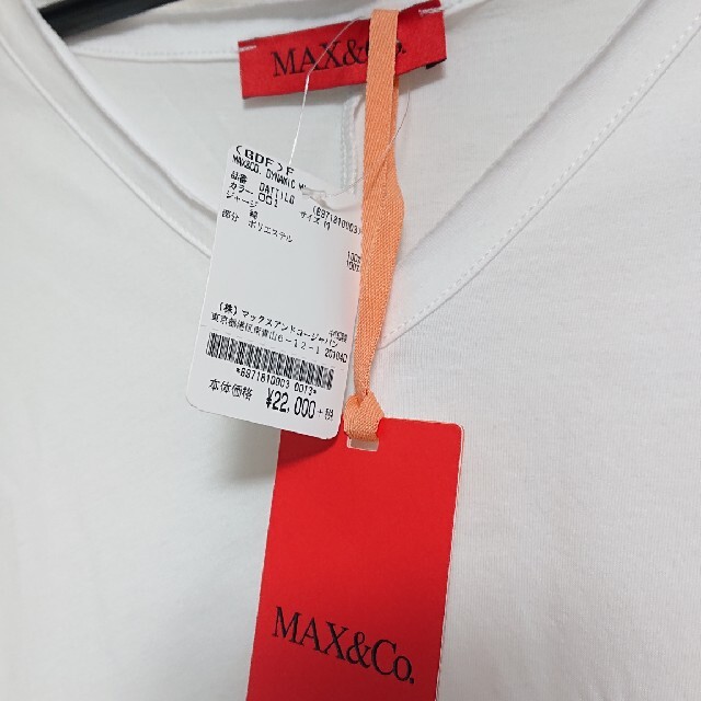 Max & Co.(マックスアンドコー)のMAX&Co. Tシャツ 白 新品未使用品 レディースのトップス(Tシャツ(半袖/袖なし))の商品写真