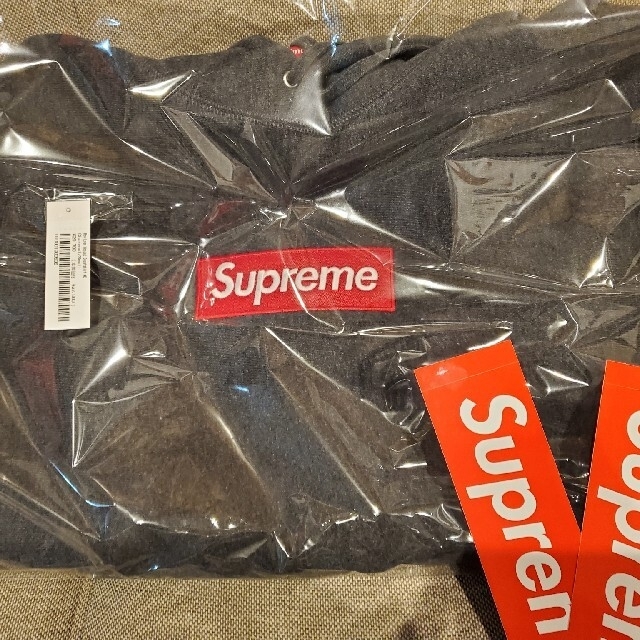 高評価! Supreme Sサイズ Charcoal Hooded Logo Box Supreme