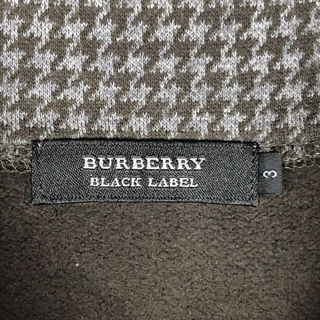 バーバリー ブラックレーベル スウェット 刺繍ワンポイントロゴ ハーフボタン