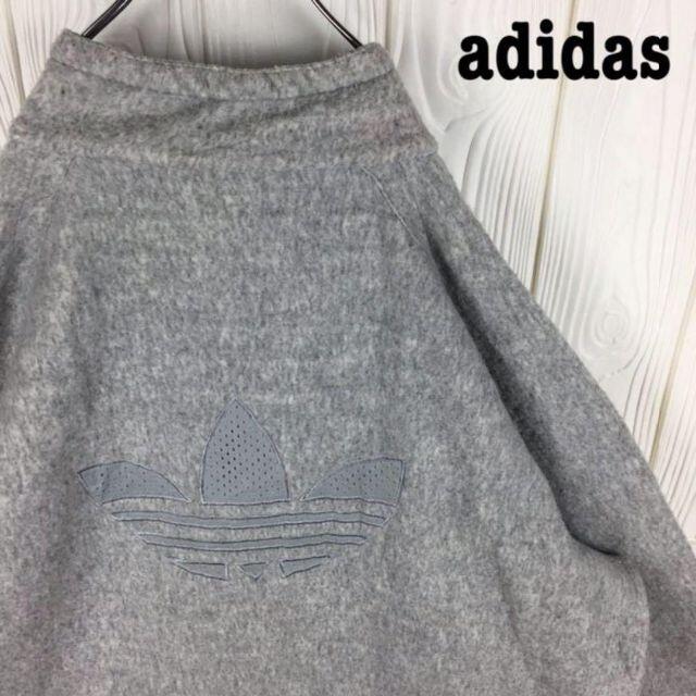 adidas(アディダス)のアディダス ハーフジップ ブルゾン ワンポイントトレフォイルロゴ オーバーサイズ メンズのジャケット/アウター(ブルゾン)の商品写真