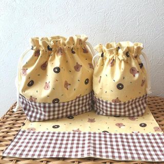 受注制作☺︎ハンドメイド✳︎ランチ３点セット(外出用品)