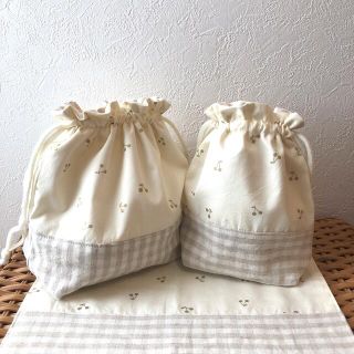 受注制作☺︎ハンドメイド✳︎ランチ３点セット(外出用品)