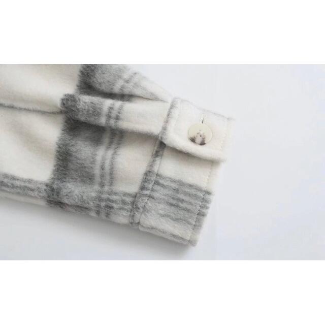 ZARA - 🎄12月新作🎅7116◇ボア襟 チェック柄 ジャケット コート