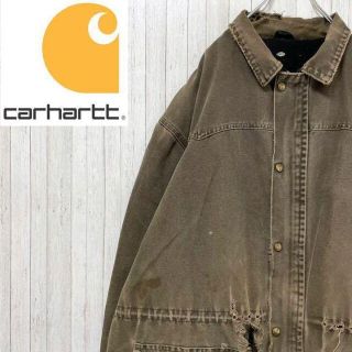 カーハート(carhartt)のカーハート　ダックジャケット　ダークブラウン　ビッグサイズ　中綿　肉厚　ゆるだぼ(ブルゾン)