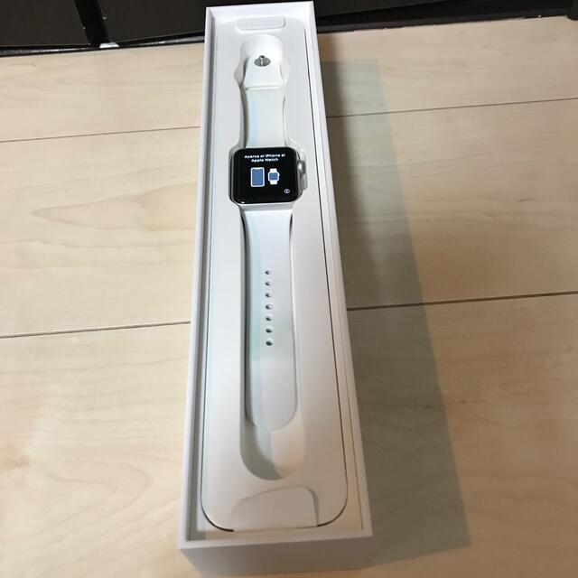 アップル Apple Watch2 42mm アルミ ホワイトスポーツバンド - その他