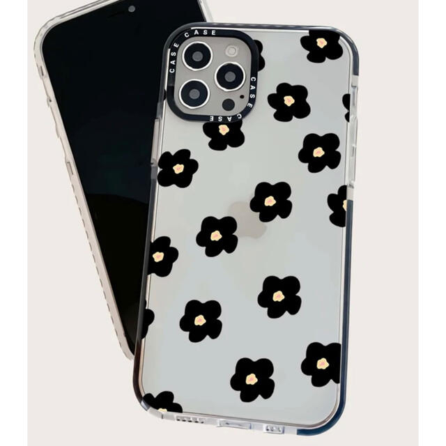 Apple 再入荷 iPhone13ProMAX ケース 花柄 クリア モノトーン 韓国の通販 by セール開催中|アップルならラクマ ★花プリントクリア iPhone13ケース花柄★ブルー