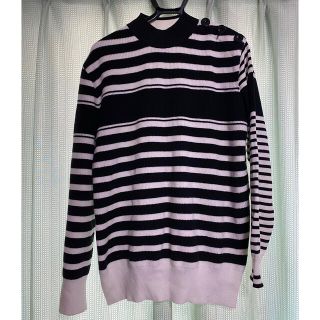 サカイ(sacai)の19SS sacai ボーダーニット　サイズ2(ニット/セーター)