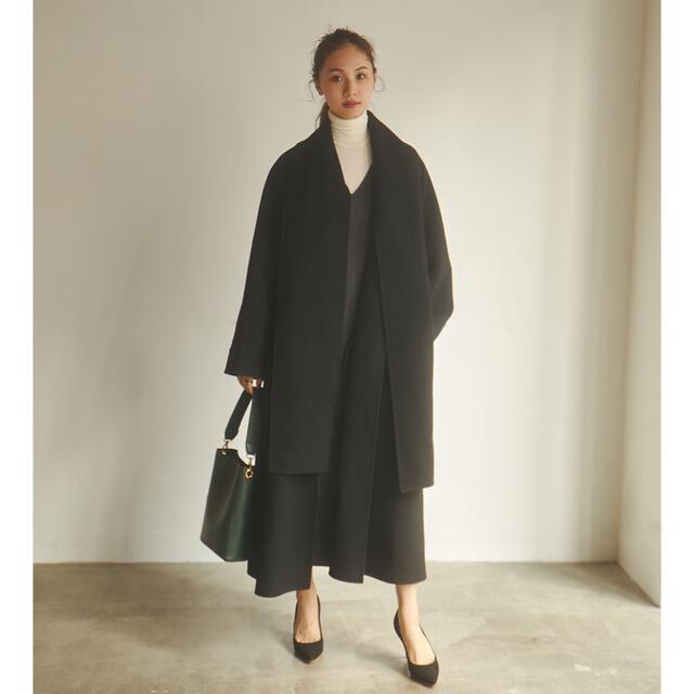 試着のみ RANDEBOO Muffler docking wool coat