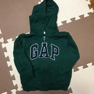 ギャップキッズ(GAP Kids)のGAP キッズ　裏起毛パーカー　ダークグリーン色(ジャケット/上着)