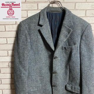 ハリスツイード(Harris Tweed)の90s 古着 ハリスツイード テーラードジャケット くるみボタン ヴィンテージ(テーラードジャケット)