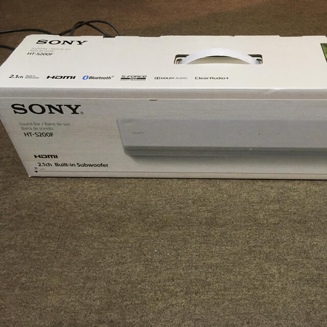 新品　sonyサウンドバーHT-S200F（Ｗ)オーディオ機器