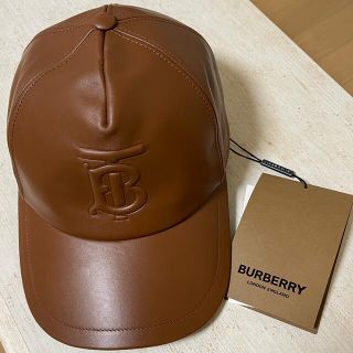 バーバリー(BURBERRY)の★超破格セール★ 新品未使用　バーバリー　TBモノグラム　レザー　キャップ　帽子(キャップ)