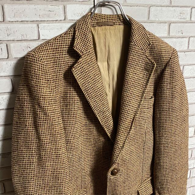 Harris Tweed - 90s 古着 ハリスツイード テーラードジャケット くるみ