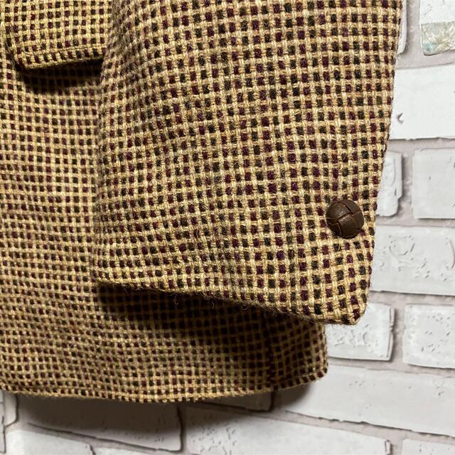 Harris Tweed(ハリスツイード)の90s 古着 ハリスツイード テーラードジャケット くるみボタン ヴィンテージ メンズのジャケット/アウター(テーラードジャケット)の商品写真