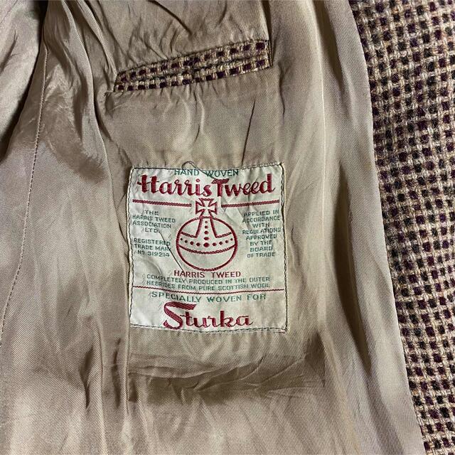 Harris Tweed - 90s 古着 ハリスツイード テーラードジャケット くるみ Harris Tweed - 90s 古着 ハリスツイード テーラードジャケット くるみ