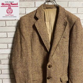 ハリスツイード(Harris Tweed)の90s 古着 ハリスツイード テーラードジャケット くるみボタン ヴィンテージ(テーラードジャケット)