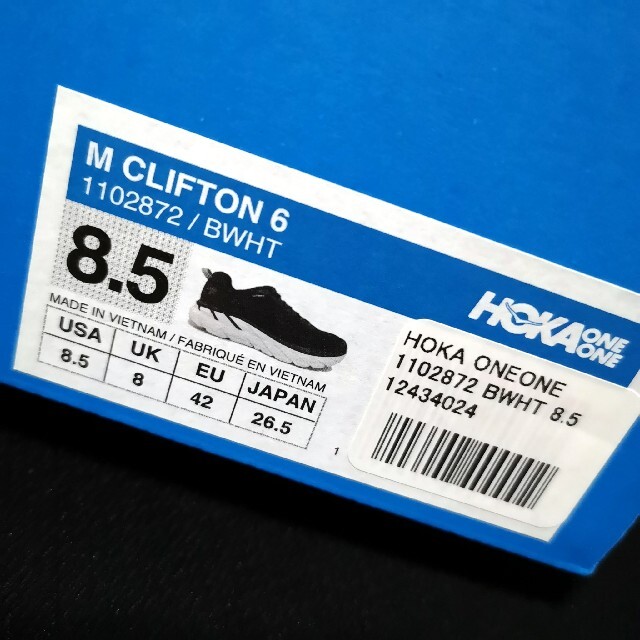 HOKA ONEONE ホカ オネオネ☆CLIFTON 6黒US8.5②オンOn 7