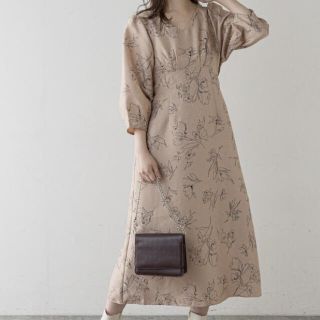 ナチュラルクチュール(natural couture)のnatural couture ふくれジャガードお上品線画ワンピース(ロングワンピース/マキシワンピース)