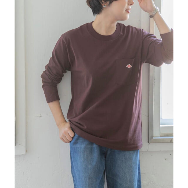 DANTON(ダントン)のWINE⭐︎DANTON POCKET T-SHIRTS LONG-SLEEVE メンズのトップス(Tシャツ/カットソー(七分/長袖))の商品写真